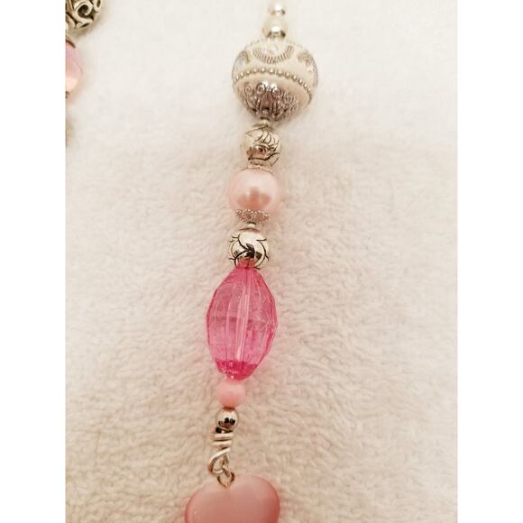 Three pink silver and white Christmas icicle ornaments c23 - Picture 11 of 11